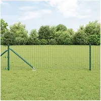 vidaXL Poteau de clôture. 52 pcs Argent 3.2 x 3.2 x 80 cm Acier