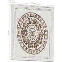 vidaXL Décoration synthétique, lot de 2, marron et blanc, 40 x 40 x 1,5 cm