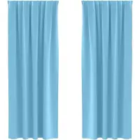 vidaXL Rideaux occultants à œillets, 2 pièces, bleu ciel, polyester