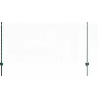 vidaXL Clôture hexagonale avec poteaux, 25 x 1 m, acier revêtu de PVC, couleur verte