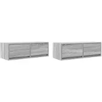 vidaXL Armoires TV 2 pcs. Gris Sonoma 80x31x25,5 cm Matériau dérivé du bois