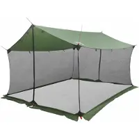vidaXL Bâche de camping avec parois en filet, verte, 340 x 260 x 220 cm