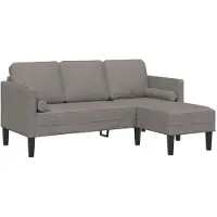 vidaXL Ensemble de Canapés Taupe 173 x 131 x 67 cm tissu