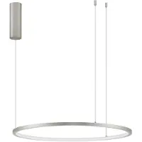 Lyora Suspension ronde Tarquin gris argenté Ø 60cm