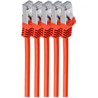 Shiverpeaks BS75513-R-SET5 RJ45 Patchkabel S/FTP, Cat7 VE5, 3m rot