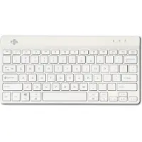R-Go Tools Clavier ergonomique R-Go Compact Break, clavier compact avec logiciel de pause, QWERTY (US), Bluetooth, blanc