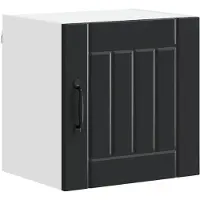 vidaXL Armoire murale LUCCA, 2 pièces, noire, en bois composite