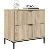 vidaXL Table de chevet avec tiroir Chêne sonoma 63,5 x 36 x 61 cm