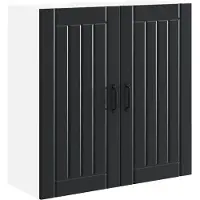 vidaXL Armoire murale LUCCA noire 80 x 31 x 80 cm en aggloméré