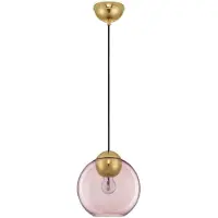Lyora Suspension design Midori verre rose