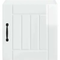 vidaXL Armoire murale LUCCA, 2 pièces, blanc brillant, panneau de fibres de bois