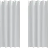 vidaXL Rideaux occultants à œillets, 2 pièces, gris clair, polyester