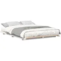 vidaXL Cadre de lit blanc 160 x 220 cm Pin massif