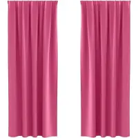 vidaXL Rideaux occultants avec œillets, 2 pièces, rose clair, polyester