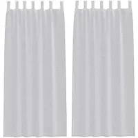 vidaXL Rideau en Voile 2 pcs Gris clair 225 x 140 cm Polyester