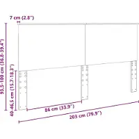 vidaXL Tête de lit blanche 100 cm en bois composite