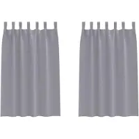 vidaXL Rideaux occultants avec anneaux 2 pcs gris clair 175 x 140 cm