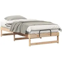 vidaXL Cadre de lit Marron 90 x 200 cm Pin massif