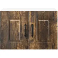 vidaXL - Panneau avant pour lave-vaisselle, modèle Kalmar, 2 pièces, en bois stratifié imitation chêne fumé