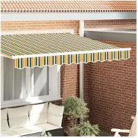 vidaXL Jupe de store de rechange verte et jaune, 3 m, polyester