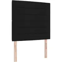 vidaXL Tête de lit LED avec bandes lumineuses LED Noir 80 cm Tissu