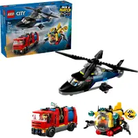 LEGO City - Hélicoptère, Camion de Pompiers et Sous-marin Modulable 60462