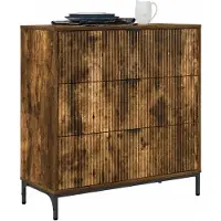 vidaXL Sideboard chêne fumé 79,5 x 33 x 82 cm Matériau dérivé du bois
