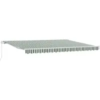 vidaXL Store extensible vert et blanc 450 x 300 x 165 cm