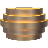 Highlight Applique murale design Scudo Bronze cuivré avec or 20cm