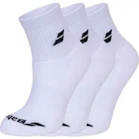 24hShop Vetements: Pack 3 Paires Chaussettes Babolat Quarter Blanc-Taille-47/50