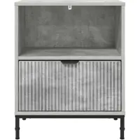vidaXL Table de chevet Gris béton 49 x 36 x 61 cm Bois d'ingénierie