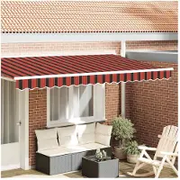 vidaXL Jupe de store de rechange orange / noir / jaune, 4 m, polyester