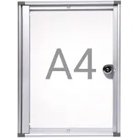 MAUL Vitrine d'affichage 1xA4 L270xH351mm coins biseautés p.intérieur