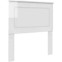 vidaXL Tête de lit Blanc brillant 100 cm Matériau dérivé du bois