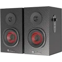 Natec Haut-parleurs Gaming - GENESIS - Helium 200 - 2.0 canaux - 20W - Noir/Rouge