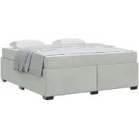 vidaXL Cadre de lit avec matelas gris clair 180 x 200 cm Tissu