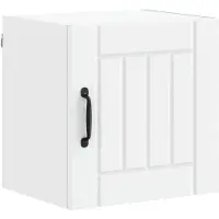 vidaXL Armoire murale LUCCA, 2 pièces, blanche, en panneaux de fibres de bois