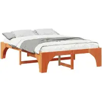 vidaXL Cadre de lit Marron 140 x 200 cm Pin massif