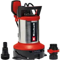 Einhell Pompe immergée eaux claires et eaux chargées – 750 W – Aspiration à plat 1 mm – 18 500 l/h – Particules 35 mm