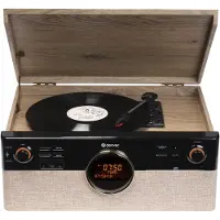 Denver Platine vinyle rétro - - Radio - CD - Cassette - Bluetooth - Auto stop - MRD180 - Bois