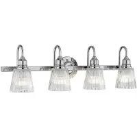 Elstead Lighting Addison LED Applique murale G9 quadruple Chrome poli Clair IP44 (1200 lm)