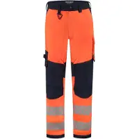 Tricorp 506119 Pantalon De Travail Funct. Stretch High Vis Redefined - Renforts Aux Genoux - FluororangeInk - 52