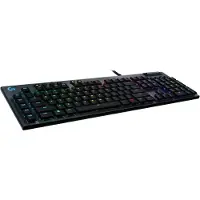 Logitech Clavier mécanique gaming G815, commutateur tactile GL à profil plat, disposition QWERTY espagnole, carbone