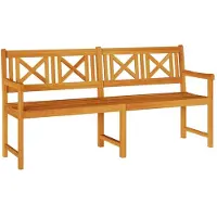 vidaXL Banc d'extérieur Nature 180 x 56 x 90 cm en bois massif d'acacia