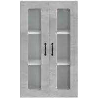 vidaXL Façade pour lave-vaisselle , modèle Kalmar, gris béton, dimensions : 60 x 31 x 100 cm