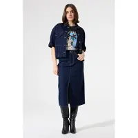 Garcia H50121 Midi Skirt Bleu XL Femme