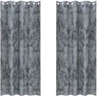 vidaXL Rideaux en velours avec tringles 2 pièces gris argenté 260 x 140 cm Velours