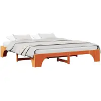 vidaXL Cadre de lit brun cireux 180 x 200 cm Pin massif