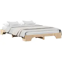 vidaXL Cadre de lit naturel 160 x 200 cm Pin massif
