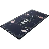 Engelhart Tapis de poker bleu 118x59cm